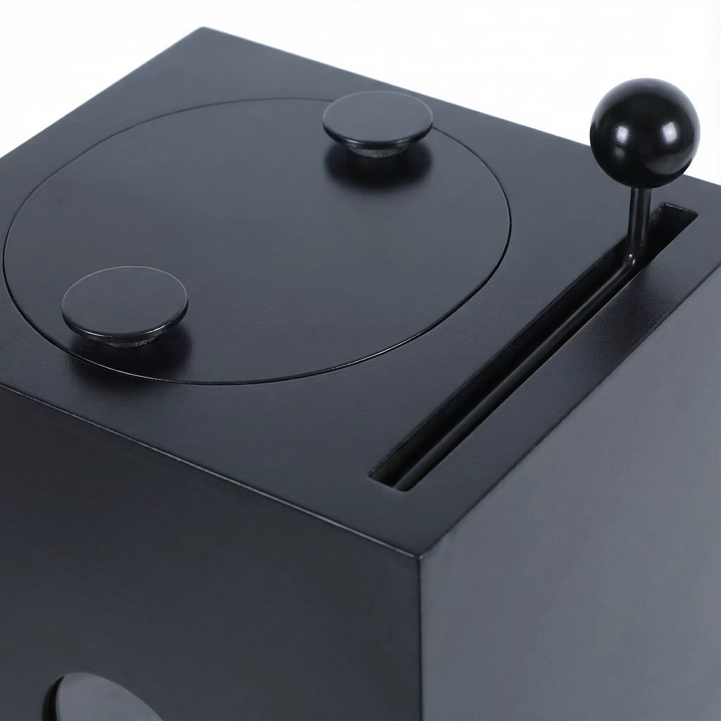 Premium Matte Black Pet Feeder, Large Capacity Dog Food Dispenser with Elevated Feeding Bowl