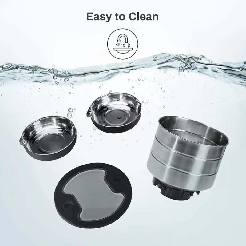 4.5l/0.98gal Large Capacity Stainless Steel Smart Pet Feeder with Recording USB Powered Ideal for Cats Dogs Automatic Cat Feeder