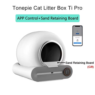 65L Automatic Cat Litter Box Smart App Control Self Cleaning Litter Box Fully Enclosed Pet Toilet Cat Litter Box