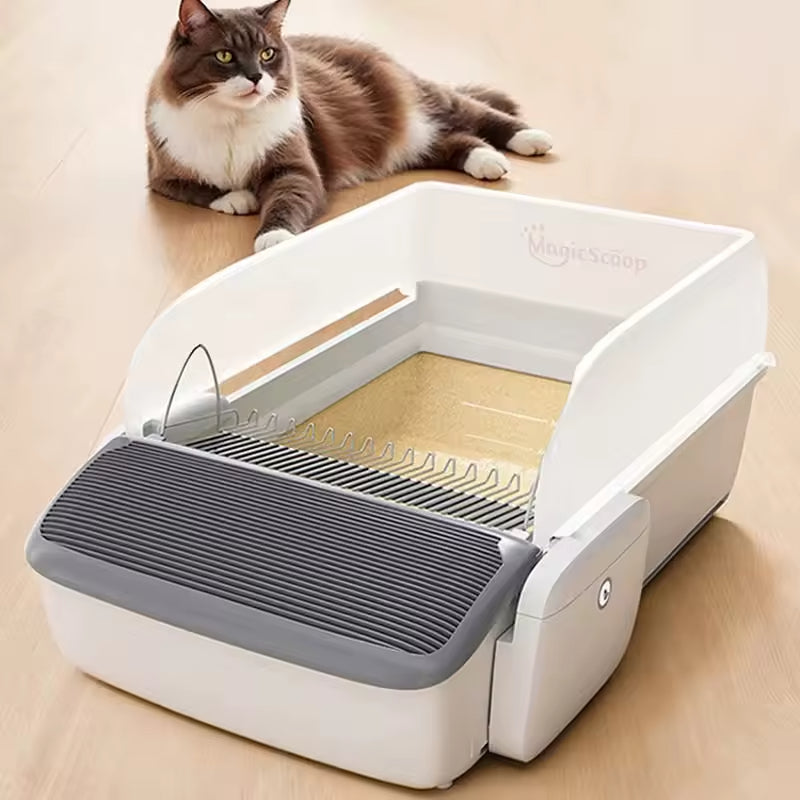 7L Plastic Automatic Cat Litter Box APP Control Smart Open-top Self-cleaning for Cat